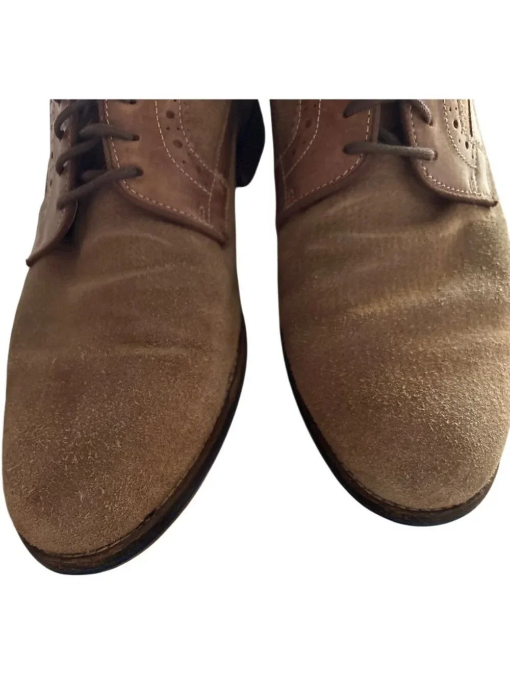 Johnston & Murphy Mens Brown Suede & Leather Wingtip Brogues Size 9